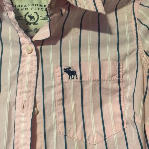 Pink Vintage A&F Pinstripe Button Down - Picture 2 of 2